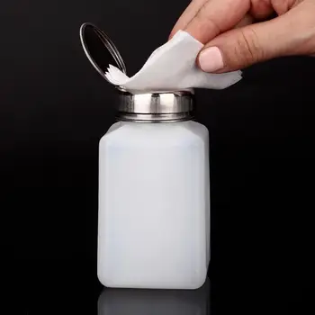 1 ADET Boş Pompa Sıvı Alkol Basın Oje Çıkarıcı Temizleyici Şişe Dağıtıcı Makyaj Doldurulabilir Konteyner ( Sadece Şişe )