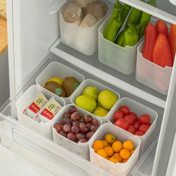 1 adet Çok Fonksiyonlu Buzdolabı saklama kutusu Sepetleri Dayanıklı Depolama Toplama Kutusu mutfak düzenleyici Gıda Meyve Organizatör