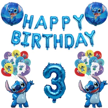 1 takım Disney Dikiş Tema Parti Balon Malzemeleri Lateks Numarası Balonlar Seti Dekor Bebek Duş Çocuklar İçin Doğum Günü Partisi İyilik