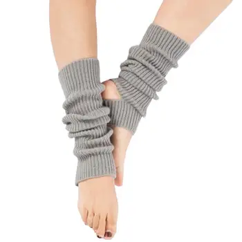1 Çift Kadın Bacak Çorap Örme Sıcak ayak koruyucu Sıkı Cut-out Topuk Sonbahar Kış Japon Orta Tüp bacak ısıtıcıları Günlük Giyim için