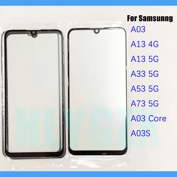 10 Adet Ön Cam Samsung Galaxy A03s Çekirdek A13 4G A33 A53 A73 5G dokunmatik ekran paneli LCD dış lens camı Değiştirme