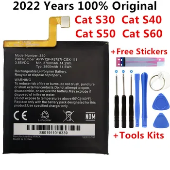 100 % Orijinal Yedek pil Caterpillar Cat S40 S50 S60 KÜBA-BL00-S50-000 458002-S40 APP-12F-F57571-CGX-111 piller