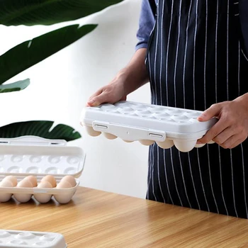 12 İzgaralar Uygun Yumurta saklama kutusu Mutfak Buzdolabı Anti-Çarpışma Plastik Yumurta Tepsisi Konteyner Aksesuarları Malzemeleri Kılıfları