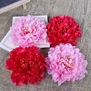 18 CM Şakayık Çiçek Kafa Renkli Ev Dekorasyon Parti Kaynağı Sahte Çiçek Duvar Aksesuarları DIY El Yapımı Hediye Düğün Dekor 10 ADET