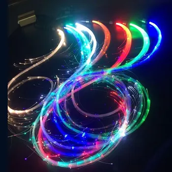 180 CM 6ft USB şarj edilebilir LED lamba Fiber Optik Uzay Kırbaç Dans Light Up Rave Flaş Aydınlatma Parlayan Sallayarak Parti Tatil Festivali