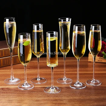 2 ADET kurşunsuz kristal cam Flüt şampanya kadehi Kadeh kırmızı şarap bardakları Kokteyl Cam Kadeh Doğum Günü düğün hediyeleri bardak