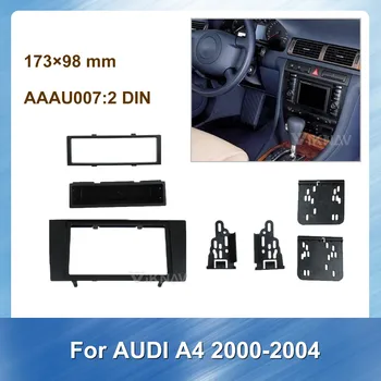 2 din Radyo Fasya AUDI A4 2000-2004 Stereo Ses Paneli Montaj Kurulum Dash Kiti Çerçeve Adaptörü Radyo Stereo DVD