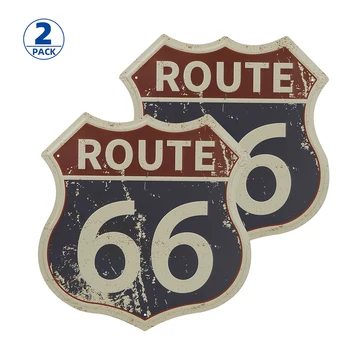 -2-DL Paketi BİZE Route 66 Vintage Yol Sokak bahçe İşaret