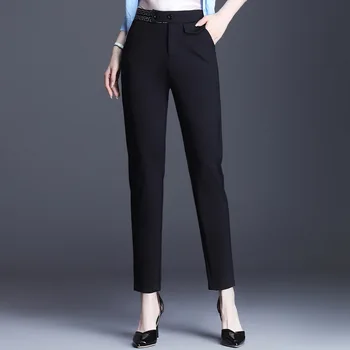 2020 Yaz Kış Kadın Pantolon Rahat Düz Bahar Yaz Pamuk Keten Bayan Ayak Bileği Uzunlukta Pantolon Pantolon