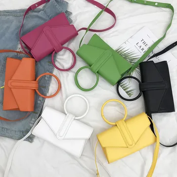 2022 Bahar Crossbody Çanta Çanta Kadınlar için Moda Basit Tasarımcı Çanta Kadın Lüks PU Deri Düz Renk Debriyaj Bayanlar