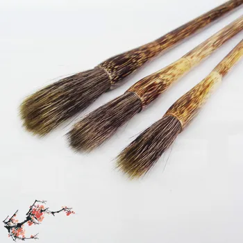 3 adet Kaligrafi Fırçası Seti Çin Taş Porsuk Saç Boyama Fırçası Yeni Başlayanlar Sert Lian Boyama Kaligrafi Yazı Fırçaları