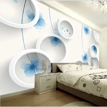 3D stereo duvar kağıdı oturma odası kanepe yatak odası çalışma giriş duvar kağıdı çiçekler özel boyut