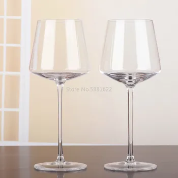 400-500ml Basit High-End cam kırmızı şarap şişesi Kurşunsuz Kristal Cam Kadeh Şarap Bardağı Drinkware Bar Restoran Ev Gözlük