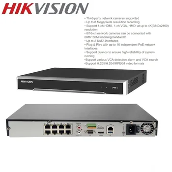 4K Ağ 8-CH Hikvision POE NVR Video Kaydedici İle 4 Adet 4MP su geçirmez ip kamera Gece Görüş CCTV Güvenlik Sistemi Seti