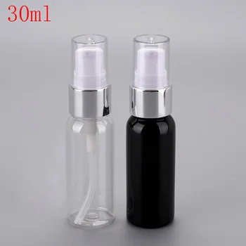 (50 adet) 30ml Boş Şeffaf/Siyah Mini Losyon pompa şişesi ,1oz Kozmetik Pompa Ambalajı ,Elektrokimyasal Alüminyum Pompa