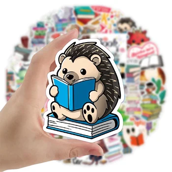 50 adet Karikatür Aşk Okuma Çıkartmaları Dizüstü Kırtasiye Not Defteri Notebooklar DIY Scrapbooking Malzemeleri Kitap Etiket Estetik