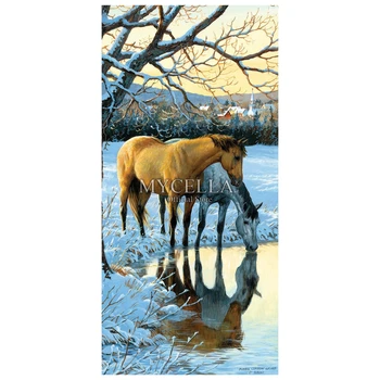 5d Dıy Elmas Boyama Atlar Elmas Mozaik Hayvanlar Elmas Nakış Çapraz Dikiş Ev Dekor Noel Sanat manzara Hediyeler