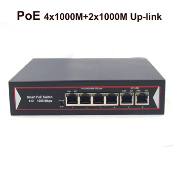 6 Port Gigabit POE Anahtarı Ethernet Üzerinden Güç HUB IEEE802.3af IP Kameralar NVR
