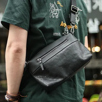 AETOO Yüksek Kaliteli orijinal tasarım deri rahat erkek çanta basit iş çantası tek omuz messenger küçük çanta erkek yumuşak clu