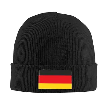 Almanya Bayrağı Skullies Beanies Caps Hip Hop Kış Sıcak Erkek Kadın Örgü Şapka Unisex Yetişkin Alman Vatansever Kaput Şapka