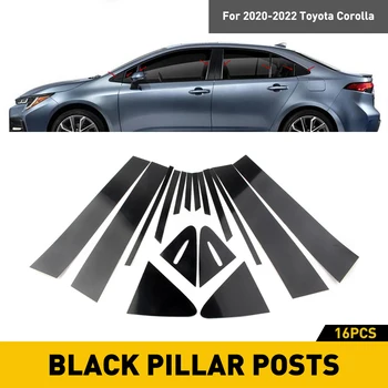 Araba Kapı Pencere Ayağı B-pillar Sonrası Trim Çıkartmalar Toyota Corolla 2020-2022 İçin Karbon Fiber Pencere Ayağı Şekillendirici Aksesuarları