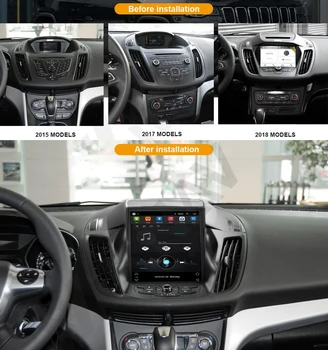 Araba radyo Ford kuga 2013 için 2014 2015 2016-2018 android ekran otomatik stereo alıcısı multimedya oynatıcı GPS navigasyon 10.4 inç