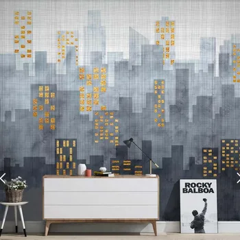 Avrupa 3D Soyut Şehir İnşaat Baskılı Fotoğraf Duvar Kağıdı Duvar Oturma oda duvar dekoru Duvar Resimleri Özel Duvar Kağıtları Boyama