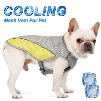 Ayarlanabilir Köpekler İçin Yaz Nefes Hızlı Bırakma soğutma yeleği Örgü Yansıtıcı Yelek Ceket Elbise Soğutma Koşum