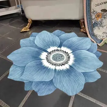 Bauhinia Mavi Lotus Kat Mat Alien Çiçek Halı Banyo Emici kaymaz Mat Balkon Oturma Odası Yatak Odası Vestiyer Ayak Mat