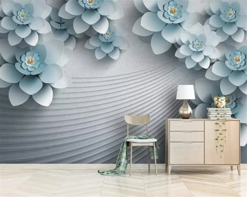beibehang fotoğraf Duvar Sticker Duvar Kağıdı modern Tarzı Kabartmalı soyut çiçek romantik arka plan duvar duvar kağıdı ev dekor