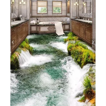 beibehang Özel Döşeme Modern Sanat Çakıl Çiçek Su Geçirmez Banyo Oturma Odası Giyilebilir PVC Duvar Kağıdı duvar çıkartmaları