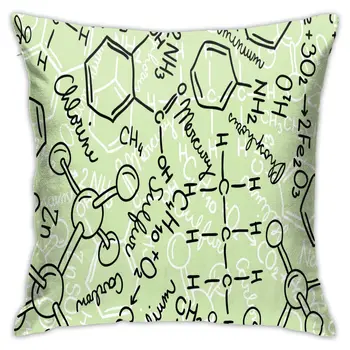 Bilimsel Formülü Dekoratif yastık kılıfı polyester kare minder örtüsü yastık ofis kanepesi yastık ev mobilyası