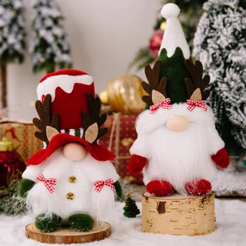 Boynuz Kelebek Noel Led Rudolph Gnome Meçhul Bebek Mutlu Noel Dekor Ev Süsleme Noel Navidad Doğum Yeni Yıl 2023