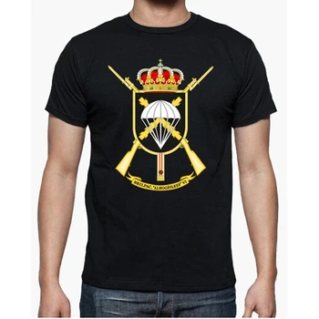 Brigada Paracaidista Española Tişört paraşütçü Almogávares VI. Kısa Kollu O-Boyun Erkek T Gömlek S-3XL yaz Pamuk Yeni 