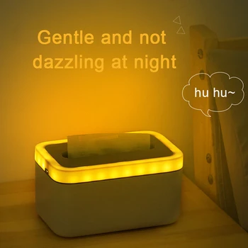 Doku Kutusu ile Gece Lambası Yaratıcı Çok Fonksiyonlu Su Geçirmez Çıkarılabilir Çıkarılabilir Oturma Odası Yatak odası Depolama Doku Pompası