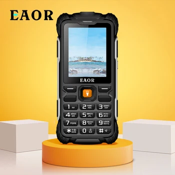 EAOR HP210 Cep Telefonu 2.4 inç 2 SIM Kart 2 Bekleme Sağlam Telefon 3000mAh Güç Bankası Telefon Su Geçirmez Tuş Takımı Telefon Meşale ile