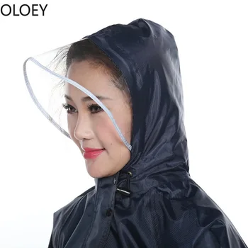 Erkek Yağmurluk Kalın Takım Yağmurluk Yetişkin Hoodie Yağmurluk Takım Elbise Su Geçirmez Yağmur Panço Ceket Motosiklet Yağmurluk Moda EVA Kadın