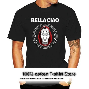 Ev Kağıt Para Soygun La Casa De Papel T Shirt Dali Bella Ciao erkek tişört