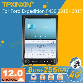 Ford Expedition için F450 2015 - 2017 Android Araba Radyo Tesla ekran 2Din Stereo Alıcısı Autoradio Multimedya Oynatıcı GPS Navi