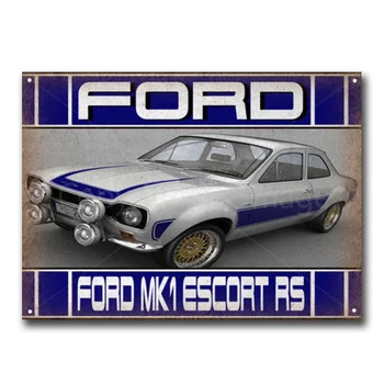 Ford Mk1 Escort Rs Klasik Araba Oto Vintage Retro Metal Tabela Metal Tabela Metal Poster Metal Dekor Duvar İşareti