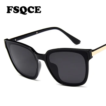 FSQCE 2021 Kare güneş gözlüğü Bayan Lüks Marka Seyahat Moda Büyük Çerçeve Güneş Kadınlar Vintage Retro Oculos De Sol Feminino