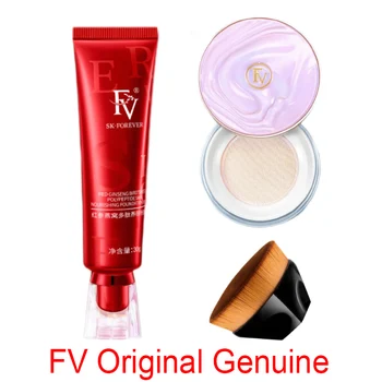 FV Gevşek Toz FV Kırmızı Fondöten Fırça Seti ile Akne Kapatıcı Orijinal FV Hakiki Mat Ayarı Saç Tozu Maquillaj Kozmetik