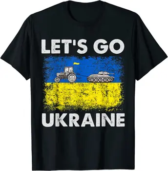 Gidelim Ukrayna, Vintage Ukrayna Ukrayna Bayrağı Gurur Erkekler T-Shirt Yaz Kısa Kollu Casual Pamuk O-Boyun Tees