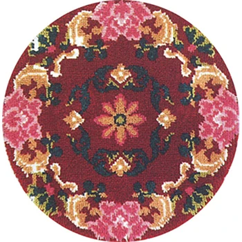 Goblen Mandalı kanca kilim kitleri Çiçek Çapraz dikiş nakış baskılı tuval Mandalı kanca mat El Sanatları yetişkinler için Hobi ve iğne