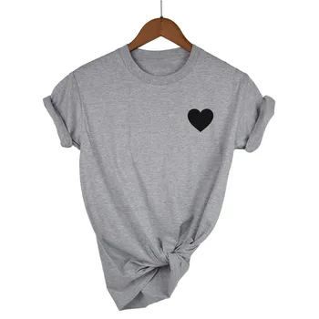 Harajuku Aşk Baskı Tees Yaz T Gömlek Kadın Kadın Tumblr Rahat T-Shirt Kollu O-Boyun Kısa Kollu Giyim Tops