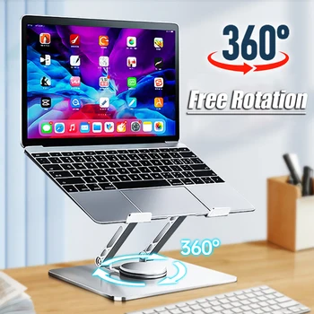 HKYC laptop standı 360 ° Dönebilen Dizüstü Tablet Tutucu Kaldırılabilir Alüminyum Alaşım Standı ile Uyumlu 10-17. 3 