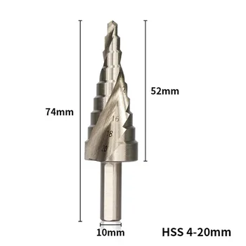 Hss Altıgen Metal Matkap Pagoda Metal Alet Ve Oluklar 1 Adet 4-32mm Güçlü Spiral Sondaj Çelik Adım Matkap