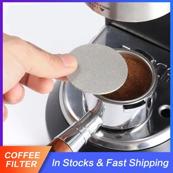 İletişim Duş Ekran Puck Ekran Filtresi Örgü İçin Yeniden Kullanılabilir Espresso makinesi Backflush Filtresi Evrensel Olarak Kullanılan Coffeeware