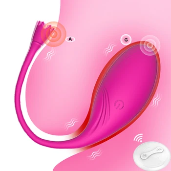 Kablosuz Uzaktan Kumanda Silikon Mermi Yumurta Vibratörler Kadınlar için USB Şarj G Noktası Klitoris Stimülatörü Yetişkin Seks Oyuncakları Kadın için