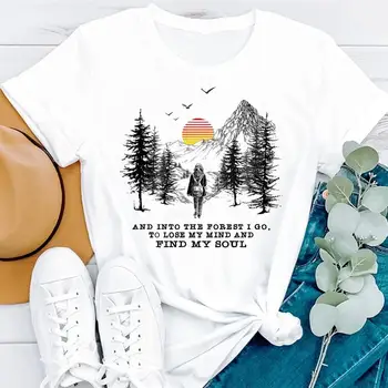 Kadın T Tee Moda Seyahat Tatil Macera Baskı Güzel Tshirt 90s Kısa Kollu Üst Güzel Grafik O-boyun T-shirt